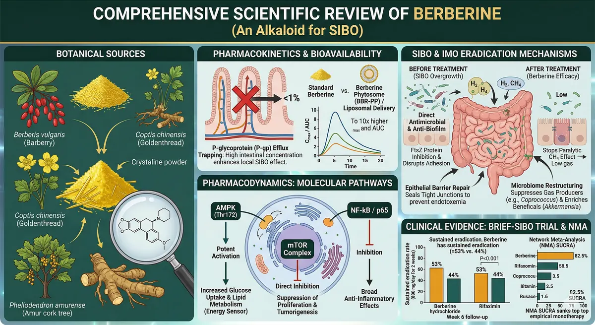 La Berbérine face au SIBO : Pharmacologie, Preuves Cliniques et Application Thérapeutique - gut-health