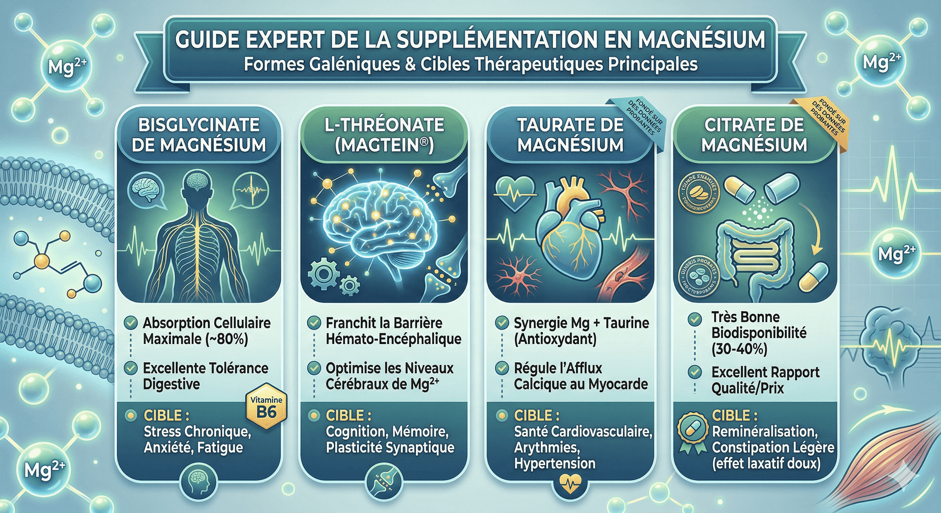 Magnésium : Guide Complet et Pratique sur les Formes, Sources et Supplémentation - Nutrition Générale