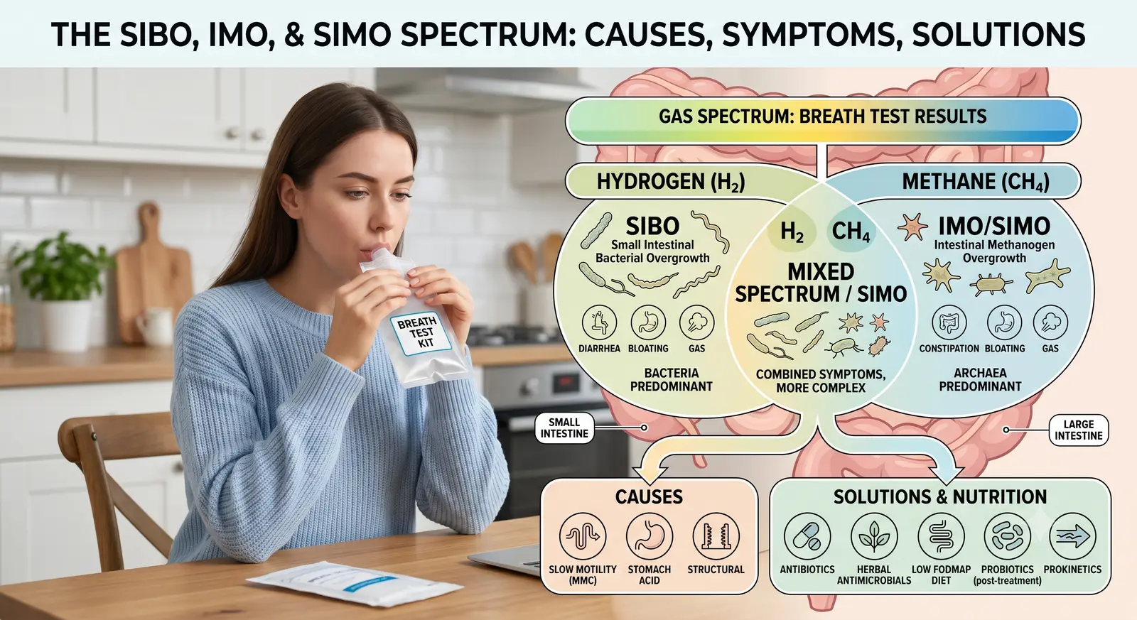 Le Spectre SIMO, SIBO et IMO : Physiopathologie, Diagnostic et Traitements - gut-health